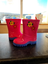 Load image into Gallery viewer, Pink/Lilac Flower Wellingtons