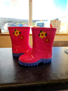 Pink/Lilac Flower Wellingtons