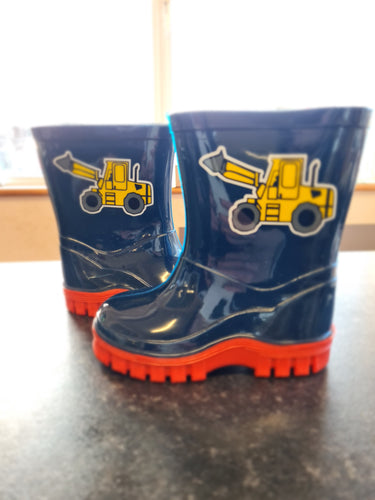Navy/Red Digger Wellingtons