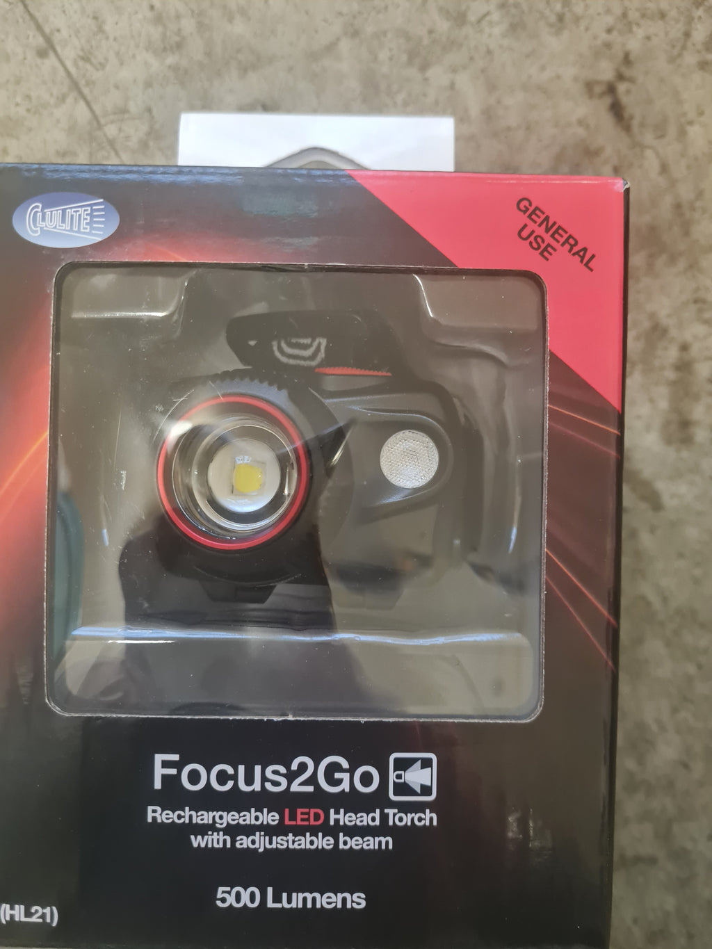 Clulite HL21 Focus2Go Rechargeable LED Head Torch With Adjustable Beam