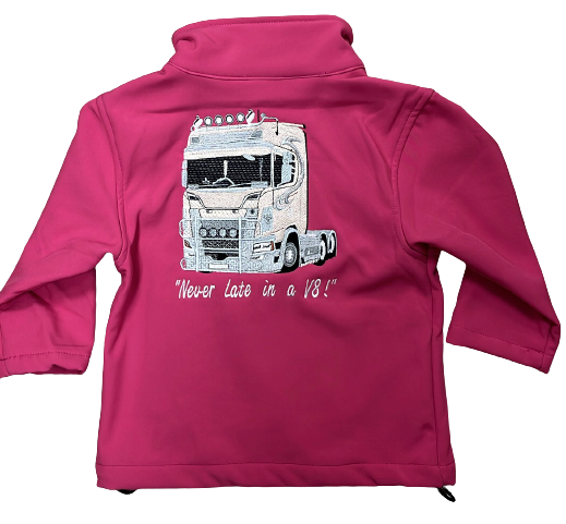 Kids Impact Pink Softshell Jacket – V8 Lorry