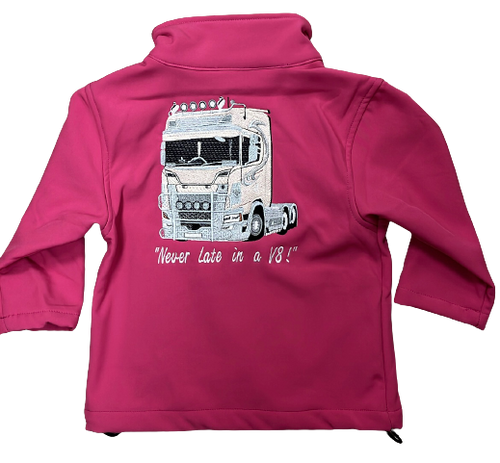 Kids Impact Pink Softshell Jacket – V8 Lorry