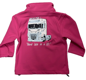 Kids Impact Pink Softshell Jacket V8 Lorry