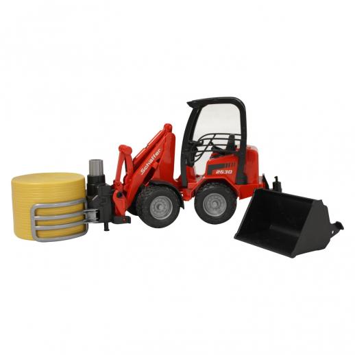 Schäffer Compact loader 2630 with bale gripper + bale