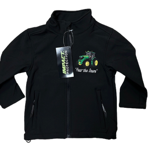 Kids Impact Black Softshell Jacket – John Deere Tractor