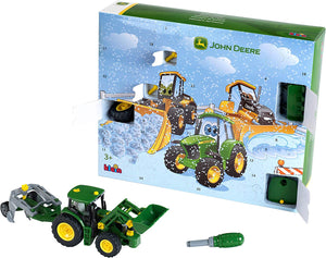 John Deere Advent Calendar with 24 doors I Set for Building a Tractor in 1:24 Scale