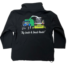 Load image into Gallery viewer, Kids Impact Black Softshell Jacket – Farm