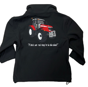 Kids Impact Black Softshell Jacket – Massey Ferguson Tractor