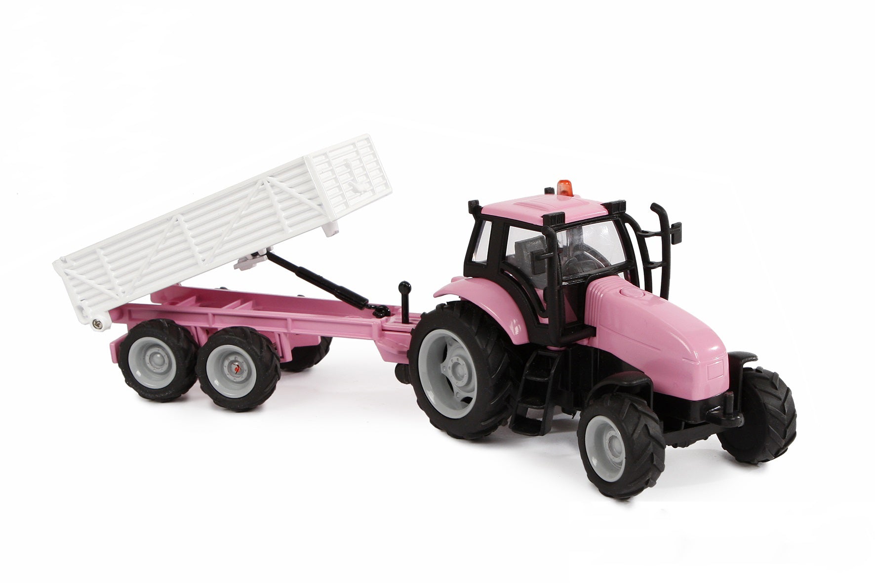 Pink Tractor&Trailer with Flashing Beacon