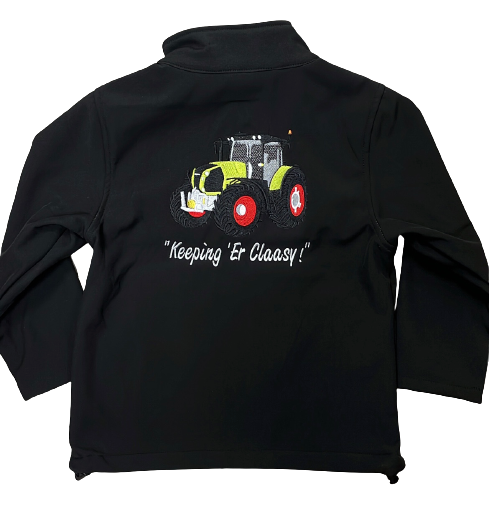 Kids Impact Black Softshell Jacket – Claas Tractor