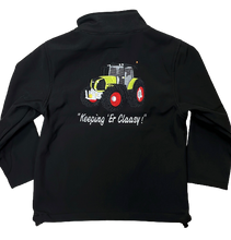 Load image into Gallery viewer, Kids Impact Black Softshell Jacket – Claas Tractor