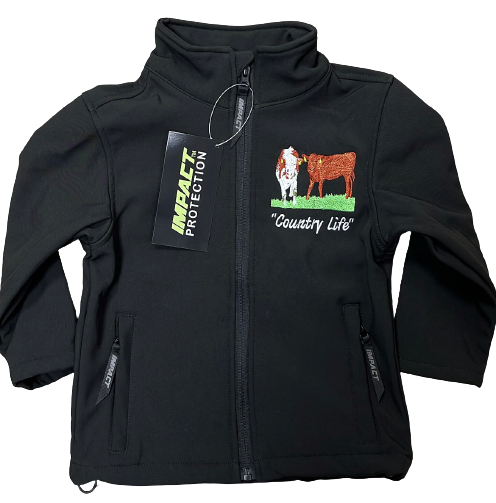 Kids Impact Black Softshell Jacket – Farm