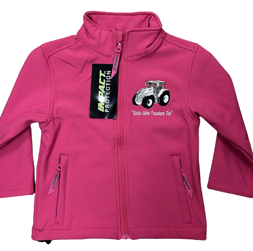 Kids Impact Pink Softshell Jacket – Gold Tractor