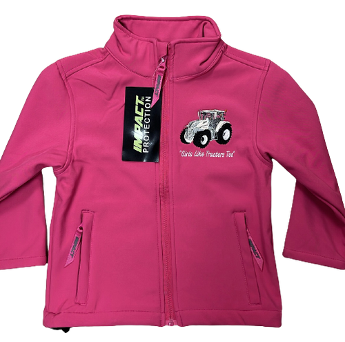 Kids Impact Pink Softshell Jacket – Gold Tractor