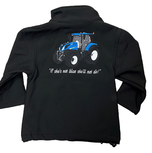 Kids Impact Black Softshell – New Holland Tractor