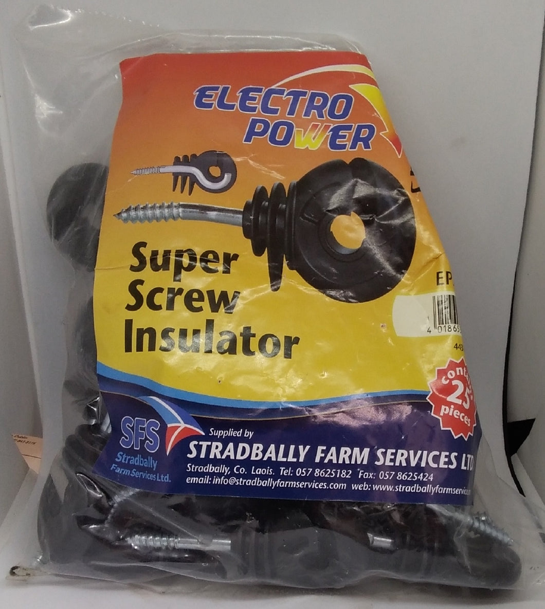 Electro Power Super Screw Insulator - 25 Pack