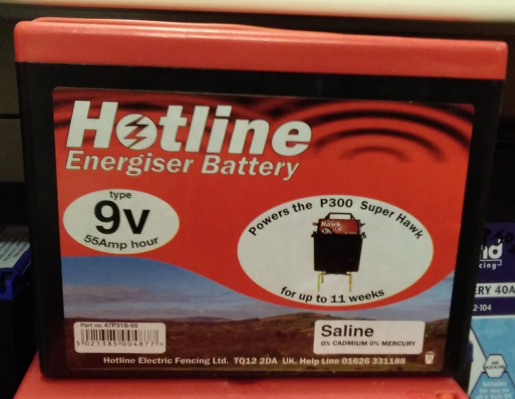 Hotline Energiser Battery - 9V 55Ah