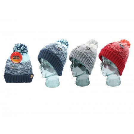 Heat Machine Waterproof Sherpa Lined Bobble Hat