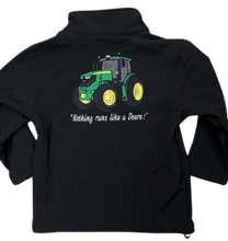 Load image into Gallery viewer, Kids Impact Black Softshell Jacket – John Deere Tractor