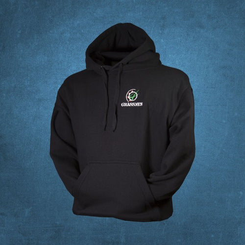 Kids Grassmen Black Hooded Jumper