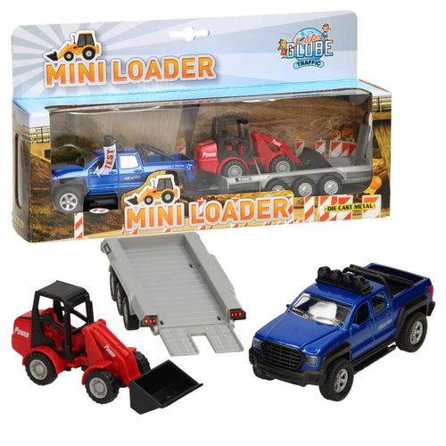 DIE CAST SUV W/TRAILER SHOVEL LIGHT & SOUND