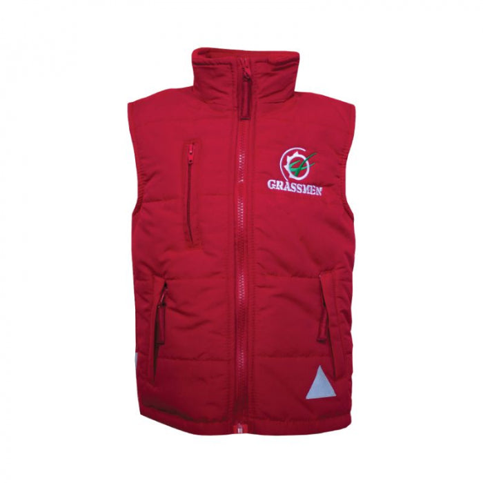 GRASSMEN Padded BodyWarmer Red