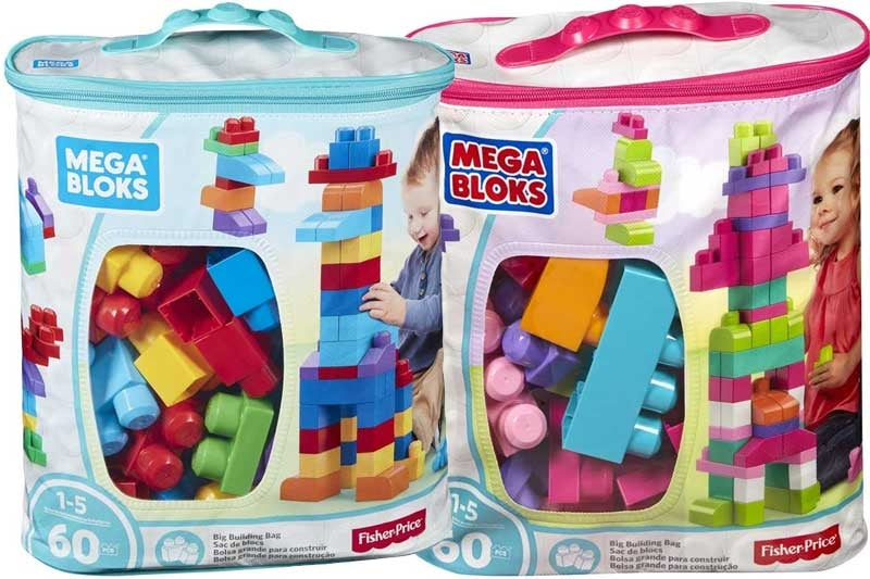 MEGA BLOKS BUILDING BAG 60PC ASST