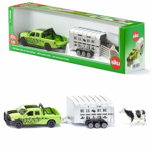 Siku 1998 Ram 1500 With Livestock Trailer 1:50 Diecast Model