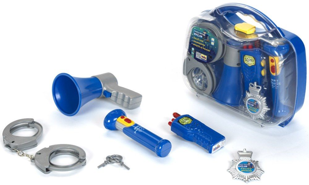 Police Case With Walkie Talkie Blue