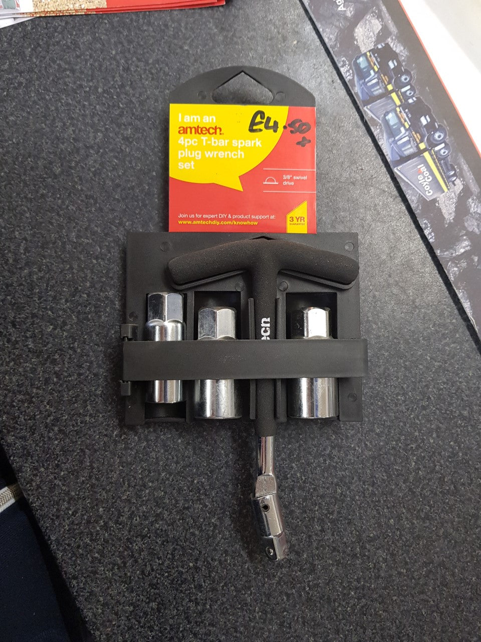 4pc T-Bar Spark Plug Wrench Set